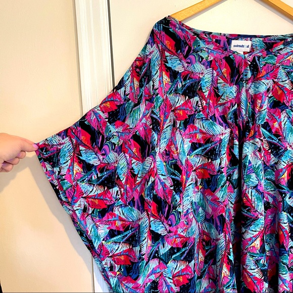 Multi-color Tropical Swim Coverup - Picture 2 of 5